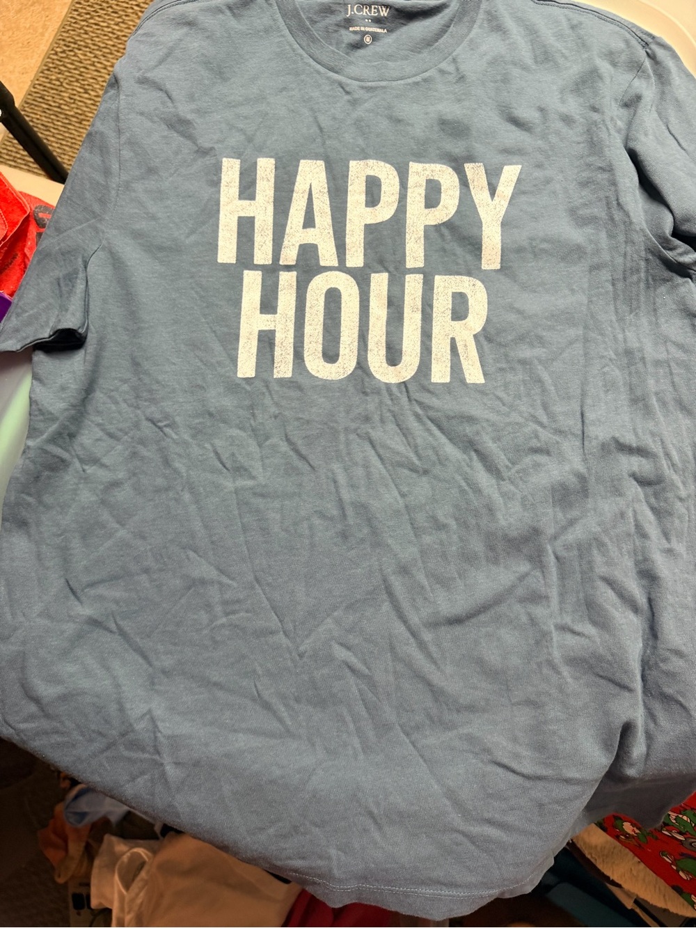 J. Crew Slate Blue Crewneck Graphic Tee